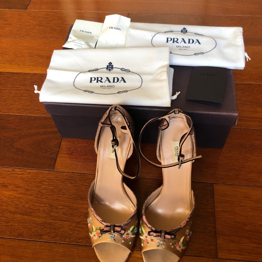 Prada silk sandals calzature Donna size 39